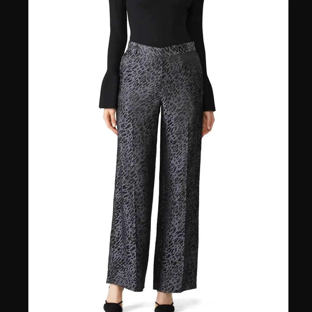 Equipment- Animal Print Flare Pants- sz. 4 - Picture 2 of 16